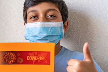 child learning corona virus information