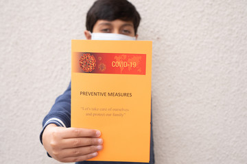 child learning corona virus information