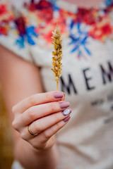 wheat in hand