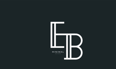 Alphabet letter icon logo EB