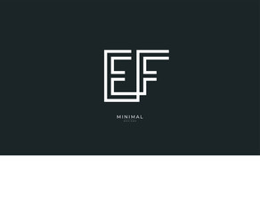 Obraz premium Alphabet letter icon logo EF