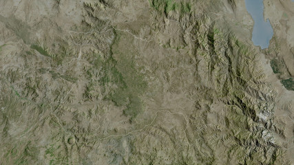 Debub, Eritrea - outlined. Satellite