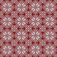Winter knitted seamless pattern, Christmas decoration