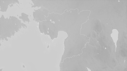 Pärnu, Estonia - outlined. Grayscale