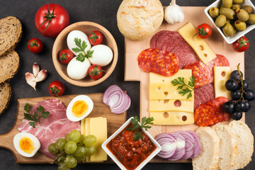 luxury gourmet breakfast appetizer platter