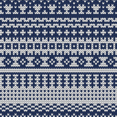 Knitted seamless decorative fair isle pattern