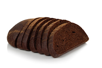 slices of dark rye bread