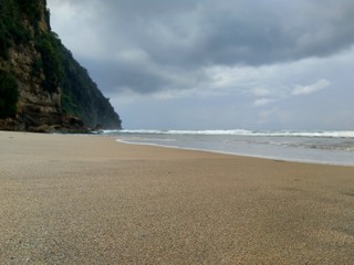 Obraz premium Beautiful beach with nature background. Good place to spent a holiday.
