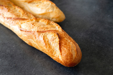 French bread. French baguettes. 