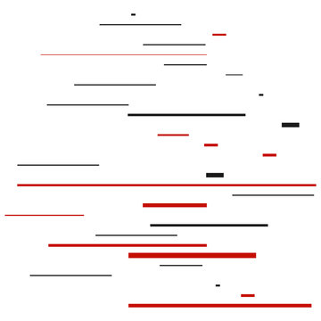Vector abstract black and red shapes Constructivism Art style design. Geometric figures creates futuristic compostion.