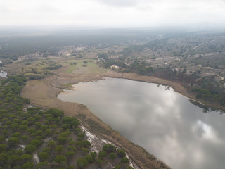 Fototapeta na wymiar lake drone shot