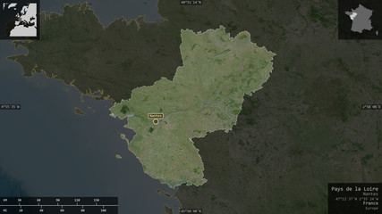 Pays de la Loire, France - composition. Satellite