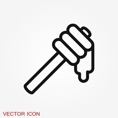 Honey vector icon, dairy and natural products