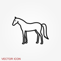 Vector icon of an horse on background