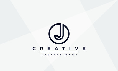 Abstract monogram letter J logo icon design template. Minimalist J JJ creative initial based vector template.