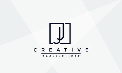 Abstract monogram letter J logo icon design template. Minimalist J JJ creative initial based vector template.