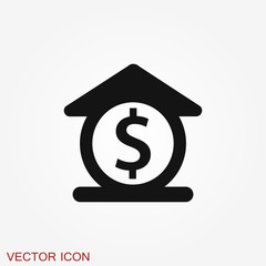 Investments icon. Graph growth graphics vector icon isolated on background