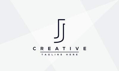 Abstract monogram letter J logo icon design template. Minimalist J JJ creative initial based vector template.