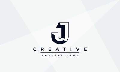 Obraz premium Abstract monogram letter J logo icon design template. Minimalist J JJ creative initial based vector template.