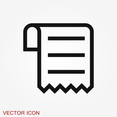 Fototapeta premium Invoice vector icon. Finance and Banking symbol