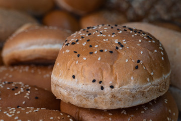 Hamburger buns Hot and tasty Burger bun fresh mix breads artisan