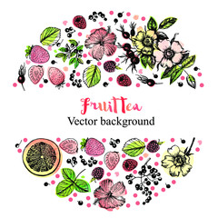 Card Plants Fruit Tea