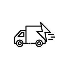 Fast Delivery Vector Icon Line  style illustration.