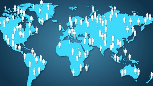 Graphic showing overpopulation around the globe .