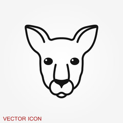 Kangaroo vector icon isolated on background. Animal symbol