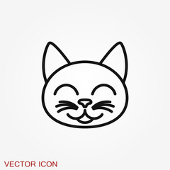 Fototapeta na wymiar Kitty Vector Icon. Cat symbol isolated on background