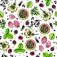  Decorative seamless Fruit tea