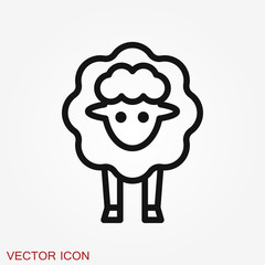 Lamb vector icon. Symbol of sheep on a background