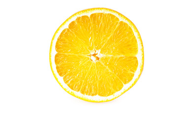 Fototapeta na wymiar sliced orange isolated on white background. healthy food.