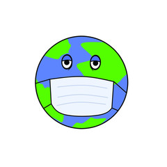 earth vector illustration with a white background