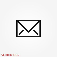 Mail vector icon. Illustration isolated for graphic and web design.