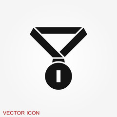 Medal icon isolated on background. Vector illustration.