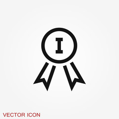 Medal icon isolated on background. Vector illustration.