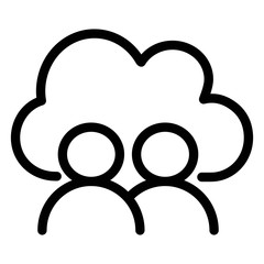 Vector social network button. Users icon design element. Customer icon