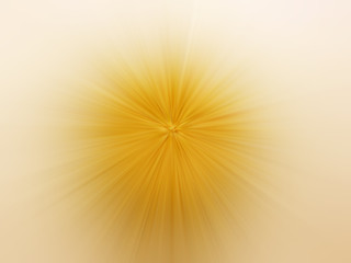 Fototapeta premium Abstract light yellow, beige zoom effect background. Digitally generated image. Rays of light yellow, beige light. Colorful radial blur, fast speed zooming motion, sunburst or starburst. 