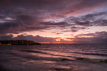 sunrise and clouds by the coast