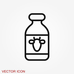 Milk icon, symbols for fresh natural food design