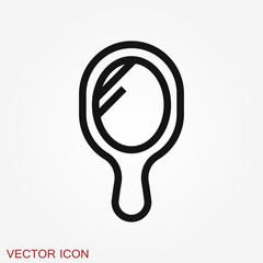 Mirror icon isolated on background. Design for banner, logo.