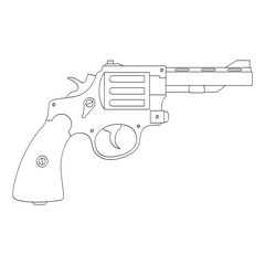 Vector monochrome icon with Revolver