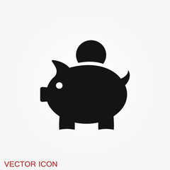 Moneybox icon. Modern flat design isolated on background