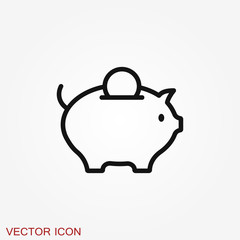 Moneybox icon. Modern flat design isolated on background