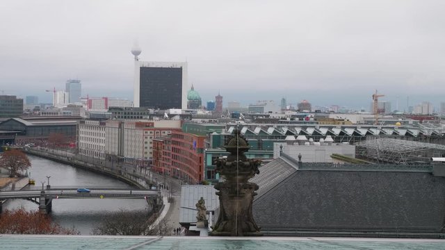 View of Berlin from the observation deck of Reichstag