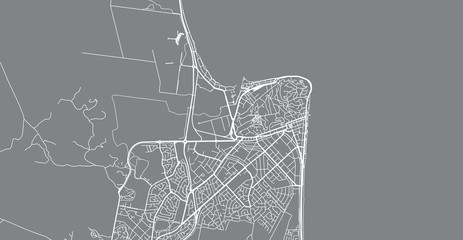 Urban vector city map of Napier, New Zealand