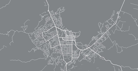 Urban vector city map of Rotorua, New Zealand
