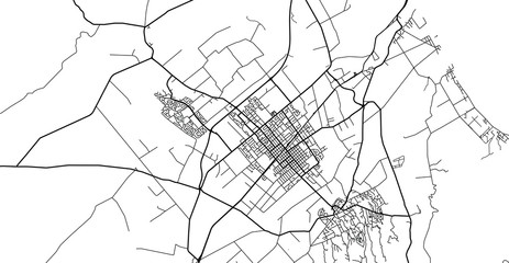 Urban vector city map of Hastings, New Zealand