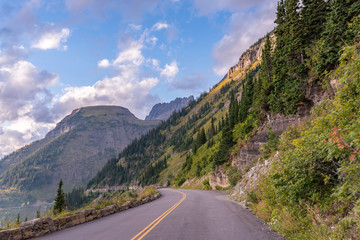 Going to the Sun Road in the Mountains